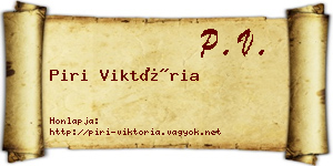 Piri Viktória névjegykártya